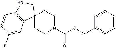 BENZYL 5-FLUOROSPIRO[INDOLINE-3,4'-PIPERIDINE]-1'-CARBOXYLATE结构式