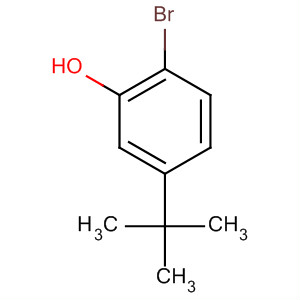 Structure of Phenol, 2-bromo-5-(1,1-dimethylethyl)-