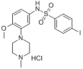 Structure of 4-IODO-N-[4-METHOXY-3-(4-METHYL-1-PIPERAZINYL)PHENYL]BENZENESULFONAMIDE HYDROCHLORIDE