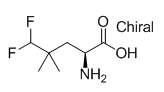 Structure of Pentanoic acid, 2-amino-5,5-difluoro-4,4-dimethyl-, (2S)-