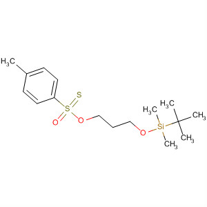 Structure of Benzenesulfonothioic acid, 4-methyl-,S-[3-[[(1,1-dimethylethyl)dimethylsilyl]oxy]propyl] ester