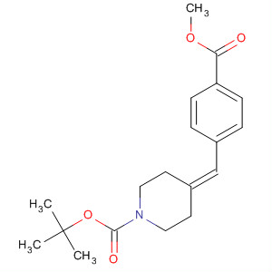 1-Piperidinecarboxylic acid, 4-[[4-(methoxycarbonyl)phenyl]methylene]-,1,1-dimethylethyl ester结构式