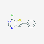 Structure of Thieno[3,2-d]pyrimidine, 4-chloro-6-phenyl-