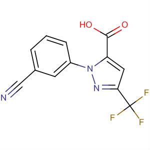 1H-Pyrazole-5-carboxylic acid, 1-(3-cyanophenyl)-3-(trifluoromethyl)-结构式