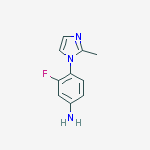 Structure of 3-fluoro-4-(2-methyl-1H-imidazol-1-yl)aniline