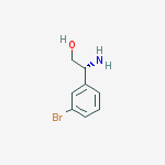 Structure of Benzeneethanol, β-amino-3-bromo-, (βR)-