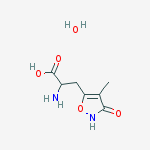 Structure of 2-AMINO-3-(3-HYDROXY-4-METHYL-ISOXAZOL-5-YL)-PROPIONIC ACID MONOHYDRATE