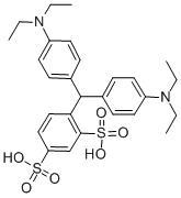 Structure of 4-[bis[4-(diethylamino)phenyl]methyl]benzene-1,3-disulphonic acid