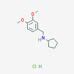 Structure of N-[(3,4-dimethoxyphenyl)methyl]cyclopentanamine,hydrochloride