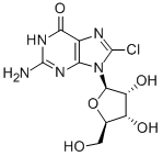 Structure of 8-CHLOROGUANOSINE