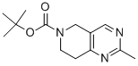Structure of PYRIDO[4,3-D]PYRIMIDINE-6(5H)-CARBOXYLIC ACID, 7,8-DIHYDRO-2-METHYL-, 1,1-DIMETHYLETHYL ESTER