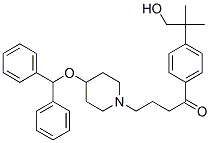 Structure of 4-[4-(Diphenylmethoxy)-1-piperidinyl]-1-[4-(2-hydroxy-1,1-dimethylethyl)phenyl]- 1-butanone