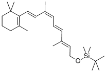 Structure of (1,1-Dimethylethyl)[[(2E,4E,6Z,8E)-3,7-dimethyl-9-(2,6,6-trimethyl -1-cyclohexen-1-yl)-2,4,6,8-nonatetraenyl]oxy]dimethylsilane