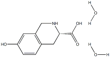 (3S)-1,2,3,4-四氢-7-羟基-3-异喹啉甲酸二水合物结构式