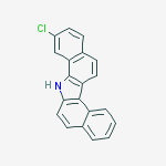 Structure of 9-chloro-7H-dibenzo(ag)carbazole