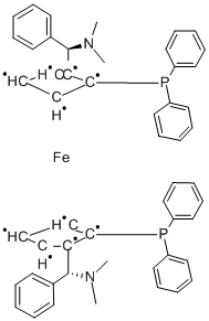Structure of (ALPHAR,ALPHAR)-1,1-BIS[ALPHA-(DIMETHYLAMINO)BENZYL]-(S,S)-2,2-BIS(DIPHENYLPHOSPHINO)FERROCENE