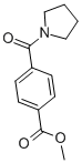 Structure of 4-(1-PYRROLIDINYLCARBONYL)-,BENZOIC ACID METHYL ESTER