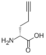 Structure of (R)-2-AMINOHEX-5-YNOIC ACID