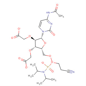 Structure of Cytidine, N-acetyl-, 2',3'-diacetate 5'-[2-cyanoethylbis(1-methylethyl)phosphoramidite]