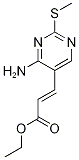 Structure of (E)-Ethyl 3-(4-amino-2-(methylthio)-pyrimidin-5-yl)acrylate
