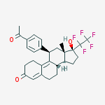 11beta-(4-Acetylphenyl)-17beta-hydroxy-17-(pentafluoroethyl)estra-4,9-dien-3-one结构式
