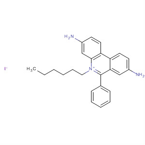 Structure of Phenanthridinium, 3,8-diamino-5-hexyl-6-phenyl-, iodide