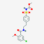 GLYBURIDE   RELATED   COMPOUND   B   (25 MG) (METHYL-[[4-[2-[(5-CHLORO-2-METHOXYBENZOYL)-AMINO]ETHYL]PHENYL]SULFONYL]CARBAMATE) (AS)结构式