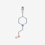 1-(2-Hydroxyethyl)piperidine-4-carbonitrile结构式