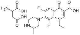 Structure of LOMEFLOXACIN, ASPARTATE