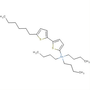 Structure of Stannane, tributyl(5'-hexyl[2,2'-bithiophen]-5-yl)-