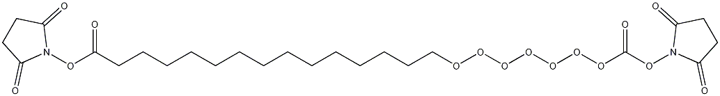 (2,5-dioxopyrrolidin-1-yl) 2-[2-[2-[2-[2-[2-[2-[2-(2,5-dioxopyrrolidin-1-yl)oxy-2-oxo-ethoxy]ethoxy]ethoxy]ethoxy]ethoxy]ethoxy]ethoxy]acetate结构式