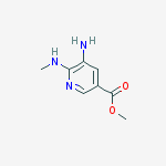 Structure of 3-PYRIDINECARBOXYLIC ACID, 5-AMINO-6-(METHYLAMINO)-, METHYL ESTER