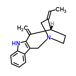 Structure of [5S,4E,(-)]-4-Ethylidene-1,3,4,5,6,7-hexahydro-6-methylene-2α,5-ethano-2H-azocino[4,3-b]indole