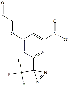 [3-硝基-5-[3-(三氟甲基)-3H-双吖丙啶-3-基]苯氧基]乙醛结构式