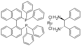 [(R)-(+)-2,2'-双(二苯基膦)-1,1'-联萘][(1S,2S)-(-)-1,2-二苯乙烷二胺]二氯化钌结构式