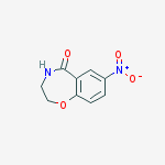 Structure of 7-nitro-3,4-dihydro-2h-1,4-benzoxazepin-5-one