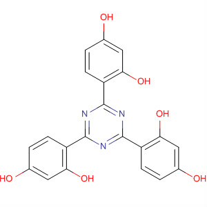 Structure of 1,3-Benzenediol, 4,4',4''-(1,3,5-triazine-2,4,6-triyl)tris-