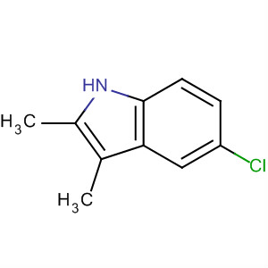Structure of 1H-Indole, 5-chloro-2,3-dimethyl-