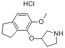 Structure of 3-[(2,3-Dihydro-5-methoxy-1H-inden-4-yl)oxy]-pyrrolidine hydrochloride