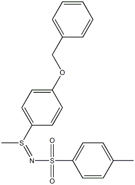 S-[4-(苄氧基)苯基]-S-甲基-N-(对甲苯基磺酰基)-硫亚胺结构式