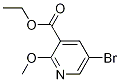 Structure of 3-Pyridinecarboxylic acid, 5-broMo-2-Methoxy-, ethyl ester