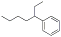 Structure of (3-heptyl)benzene