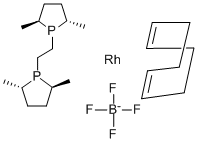 Structure of (-)-1,2-BIS((2S,5S)-2,5-DIMETHYLPHOSPHOLANO)ETHANE(CYCLOOCTADIENE)RHODIUM (I) TETRAFLUOROBORATE