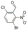 3-bromo-6-chloro-2-nitrobenzaldehyde结构式