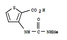 Structure of 2-THIOPHENECARBOXYLIC ACID 3-[[(METHYLAMINO)CARBONYL]AMINO]-
