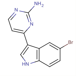 Structure of 2-Pyrimidinamine, 4-(5-bromo-1H-indol-3-yl)-