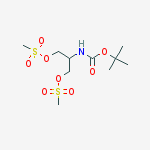 Structure of 2-((tert-Butoxycarbonyl)amino)propane-1,3-diyl dimethanesulfonate