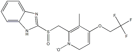 2-[[[3-甲基-1-氧代-4-(2,2,2-三氟乙氧基)-2-吡啶]甲基]亚硫酰基]苯并咪唑结构式