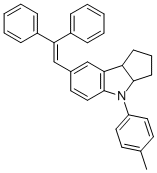 7-(2,2-二苯基乙烯基)-1,2,3,3A,4,8B-六氢-4-(4-甲基苯基)-环戊丙[B]吲哚结构式