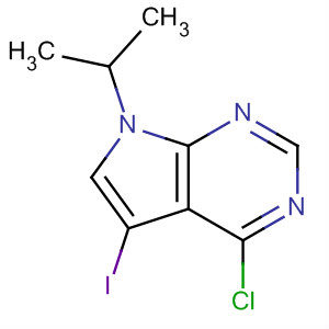7H-Pyrrolo[2,3-d]pyrimidine, 4-chloro-5-iodo-7-(1-methylethyl)-结构式